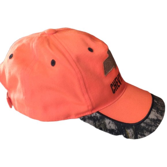CHEVY TRUCK Orange and Camo Baseball Cap Like New - Picture 2 of 7